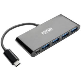 Tripp Lite by Eaton 4-Port USB-C Hub with Power Delivery USB-C to 4x USB-A Ports USB 3.0 Black